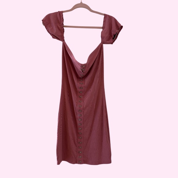 GBG Los Angeles Pink Hook & Eye Bodycon Mini Dress Women’s Large - Picture 1 of 12